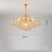 economico Modello sputnik-lampadario a led 42/50/60/80/100 cm 5/8/10/12/15 lampadina non inclusa finitura elettrolitica cristallo metallo stile moderno contemporaneo camera da letto sala da pranzo mini sospensione 110-240 v