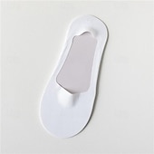 abordables calcetines caseros-Calcetines náuticos de seda helada para hombre, calcetines finos antideslizantes para primavera y verano para mujer, calcetines de fondo de algodón con tacones altos, calcetines invisibles de boca