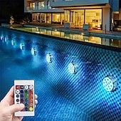 olcso Víz alatti lámpák-merülő led medence lámpa, rgb színváltó 13 led mágneses - vezeték nélküli távirányító, vízálló medence, akvárium, fürdőkád dekoráció, bulik, nyaralás, kerti szökőkút