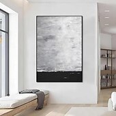 preiswerte Ölgemälde-abstraktes Gemälde, handgemalt, extragroßes Wandkunstgemälde, handgemachtes graues Landschaftsgemälde auf Leinwand, große Wandkunst, abstraktes modernes Gemälde für Schlafzimmer, Wohnzimmergemälde