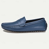 economico Semi-formale-Per uomo Mocassini e Slip-Ons Mocassini comodi Penny Loafers Di pelle Comodo Antiscivolo Mocassino Argento Nero Bianco
