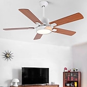 economico Ventilatore da soffitto con luci-ventilatori a soffitto a led luce sospesa a soffitto per cucina sala da pranzo 1 luce 105/120/130 cm acrilico 3 colori-luce moderna camera da letto in stile nordico caffè 110-240v