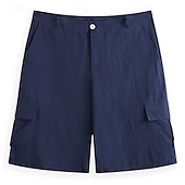 abordables Día festivo-Hombre Pantalón Corto Cargo Pantalón corto Pantalones cortos de lino Pantalones cortos de verano Pantalones cortos de playa Multi bolsillo Pierna recta Plano Comodidad Transpirable Longitud de la