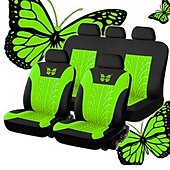 baratos Capas para bancos de automóveis-Fyautoper novas capas de assento de carro de 5/2 lugares com padrão absoluto bordado universal tecido respirável airbag seguro suv assento protetor acessórios