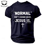abordables Camiseta gráfica para hombres-Hombre Camiseta Camiseta superior Palabra Refranes y citas Jesús Cuello Barco Ropa Impresión 3D Calle Diario Deportes Manga Corta Moda