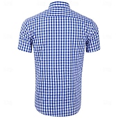 voordelige Overhemden-Oktoberfest Hemd Gingham overhemd Beiers Duits München Weiden Voor heren Doek in traditionele stijl