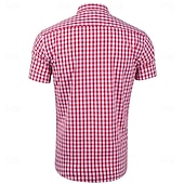 voordelige Overhemden-Oktoberfest Hemd Gingham overhemd Beiers Duits München Weiden Voor heren Doek in traditionele stijl