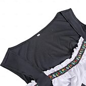billige Dirndl-Oktoberfest Lapper Dirndl Trachtenkleader Hushjelp Sexy bayerske feriekjole Enger Dame Ølfestivalen Oktoberfest-kostyme Dirndl Tradisjonell stil klut Kjole Sokker Pannebånd