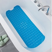 billige Antiskli baderomsmatte-badekar matte sklisikker badematte for badekar, 40 x 16 tommer dusjmatte med sugekopper, ekstra stor og maskinvaskbar, badematter for bad