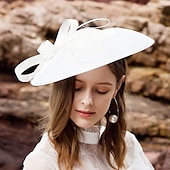cheap Fascinators-Women&#039;s Fascinators Pillbox Hat Cap Weddings Straw Fedora Vintage Sinamay Base Hats for Kentucky Tea Party Horse Race Ladies Day Headpiece dress to impress Race Day Dress
