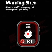 billige Smartarmbånd-696 HK9MINI Smartklokke 1.75 tommers Smart armbånd Smartwatch blåtann Skritteller Samtalepåminnelse Søvnmonitor Kompatibel med Android iOS Dame Herre Håndfri bruk Meldingspåminnelse IP 67 36mm urkasse