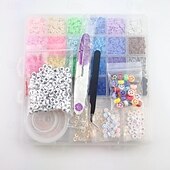 6000個の粘土ビーズ、柔らかいセラミックピース、柔らかいセラミックビーズ、手作りジュエリーブレスレット、DIYアクセサリー お買い得  Acessórios para festa-6000個の粘土ビーズ、柔らかいセラミックピース、柔らかいセラミックビーズ、手作りジュエリーブレスレット、DIYアクセサリー