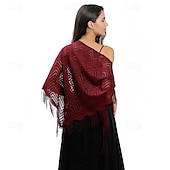 abordables enveloppes d&#039;invité de mariage-écharpe en dentelle ondulée robe de mariée robe de soirée châle en dentelle soirée dansante écharpe polyvalente pour femme