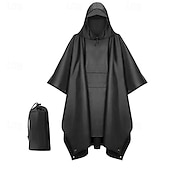 cheap Outdoor Jackets-Unisex Hiking Raincoat Outdoor 3 In 1 Waterproof Lightweight Rip-resistant Hiking Outfits Hiking Clothes Spring Autumn / Fall Hoodie Raincoat Rain Poncho PU Leather Solid Color Black Yellow Pink