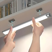 cheap Cabinet Light-Light In The Box Motion Sensor Cabinet Light Ultra Thin Under Cabinet Lighting USB Rechargeable Battery Operated, Tri-color Wireless Closet Lights Night Lights for Bedroom Wardrobe Stairs