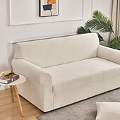 abordables Funda de sofá-Funda de sofá de 1/2/3/4 plazas resistente al agua con diseño de gofres para sala de estar, funda elástica para sofá de esquina en forma de L
