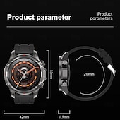 abordables Relojes inteligentes-696 DK68 Reloj inteligente Rastreador de fitness ECG PPG Recordatorio de llamadas Android iOS IP67 47mm 1.53