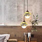 economico Luci a sospensione-lampada a sospensione a led 1 luce 15 cm forma in vetro trasparente con design elegante camera da letto in stile moderno ufficio finiture verniciate 110-240v