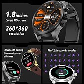 お買い得  スマートブレスレット-696 T99 スマートウォッチ 1.8 インチ スマートブレスレット ブルートゥース 歩数計 着信通知 睡眠サイクル計測器 と互換性があります Android iOS 男性 ハンドフリーコール メッセージ受信通知 カスタムダイヤル IP 67 57mmウォッチケース