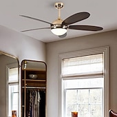 cheap Ceiling Fan Lights-Ceiling Fan with Light App &amp; Remote Control 105/130cm Dimmable 6 Wind Speeds Modern Ceiling Fan for Bedroom, Living Room, Small Room 110-240V
