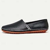 abordables Chaussures sans lacets &amp; mocassins-mocassins à enfiler en cuir perforé jaune pour hommes avec détails cousus à la main - chaussures de conduite décontractées et respirantes pour l&#039;été