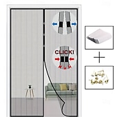abordables Écran pour la fenêtre et la porte-Porte écran magnétique portable écran anti-mouches ou insectes magnétique passage pour porte coulissante garage patio cuisine salon chambre bar entrée facile pour animaux de compagnie et enfants