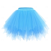 cheap Bottoms-1950s 1980s Rockabilly Short / Mini Petticoat Hoop Skirt Tutu Under Skirt Ballet Dancer Women&#039;s Carnival Costume Kings Day Halloween Carnival Performance Party Pride Parade Adults&#039; Skirt Spring
