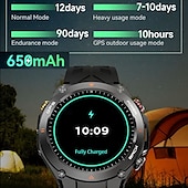 abordables Montres connectées-696 KC82 Montre intelligente 1.45 pouce Smartwatch Montre Connectée Bluetooth ECG + PPG Podomètre Rappel d&#039;Appel Compatible avec Android iOS Femme Hommes Mode Mains-Libres Rappel de Message IP 67