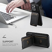 levne Pouzdra pro iPhone-Obal na telefon pro iPhone 16 iPhone 15 Pro Max Plus iPhone 14 13 12 11 Pro Max Plus zadní kryt s držákem magnetickým pro karty retro TPU PC PU kůže