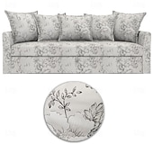 baratos Cobertura de Sofa-Capa de Sofá Floral 100% Algodão com Almofada de Algodão