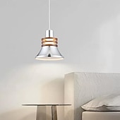 cheap Island Lights-LED Pendant Light Warm White 16/17cm 1-Light Industrial Metal Adjustable Ceiling Hanging Light Electroplated Modern Living Room Bedroom 110-240V