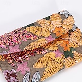 cheap Clutches &amp; Evening Bags-Women&#039;s Embroidered Floral Clutch - Handheld Evening Bag with Colorful Bead and Sequin Details