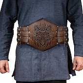 cheap Armor-Medieval Renaissance Armor Outfits Armband Ren Faire Warrior Viking Men&#039;s Viking Halloween Carnival Performance LARP Ren Faire Adults&#039; Vest Waist Belt Arm Guards
