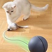 ieftine Aparate de uz casnic-Minge de jucărie interactivă pentru pisici, care funcționează cu baterie, cu mouse-ul de urmărire, rulare automată pentru toate rasele, alimentată cu baterii (baterii nu sunt incluse)