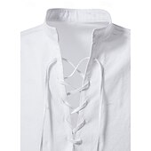 economico Medievali-Medievale Rinascimento 17° secolo Blusa / Camicia Pirata Guerriero Vichinghi Costume Per uomo Halloween Carnevale Mascherata Performance Abbigliamento Quotidiano LARP Adulti Camicia