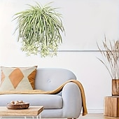 billige Kunstige planter og blomster-1 stk 60 cm store kunstige hengende planter, falske edderkoppplanter for hjemmeinnredning, falske grøntområder for hjemmehagekontor bryllupsdekorasjon