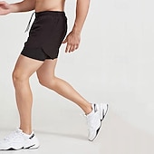 Χαμηλού Κόστους Σορτς Τρεξίματος-Ανδρικά Pantaloni Scurți de Alergat Σορτς γυμναστικής Φούτερ Τσέπη 2 σε 1 Ελαστική ζώνη μέσης Κοντά Παντελονάκια ΕΞΩΤΕΡΙΚΟΥ ΧΩΡΟΥ Αθλήματα &amp; Ύπαιθρος Αθλητικό Γρήγορο Στέγνωμα Ελαφρύ Moale