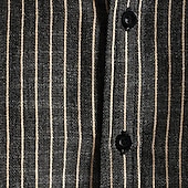 economico camicia da uomo con bottoni-Per uomo Camicia Camicia Estiva Camicia casual Camicia da Spiaggia Camicia con Bottoni Camicie a righe Nero Manica Corta A righe Collo ripiegato Vacanza Camicia hawaiana Abbigliamento Poliestere Moda