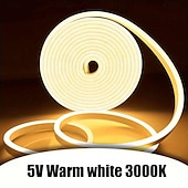 Недорогие Неоновые LED огни-1 мес. 2м 3M Гибкие светодиодные ленты Неоновые полосы 120/240/360 светодиоды 2835 SMD Тёплый белый Белый Красный Светодиодные ленты В помещении Для вечеринок Праздник Аккумуляторы
