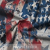  4. Juli 2026 250. Herren Amerikanische Flagge Veteranen Poloshirts Golfshirt Kurzarm Polo-Shirts Hemden mit Kragen Lässig Streetwear Urlaubskleidung Party-Outfits 3D-Druck Knöpfe Frühling & Sommer