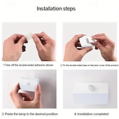 abordables veilleuses à capteur-Veilleuse à détecteur de mouvement LED, lampe de lecture nocturne à LED d&#039;intérieur, veilleuse à piles avec capteur de mouvement, pour chambre à coucher, cuisine, escaliers, couloir, bureau