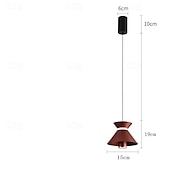economico Luci a sospensione-lampada a sospensione a led isola cucina lampada a sospensione 1 luce 15 cm design singolo metallo finiture verniciate camera da letto moderna in stile nordico sala da pranzo 110-240v