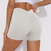 cheap Yoga Shorts &amp; Bikers-Women&#039;s Gym Shorts Yoga Shorts Workout Shorts High Waist Yoga Gym Workout Pilates Shorts Black White Royal Blue Sports Activewear Stretchy Slim