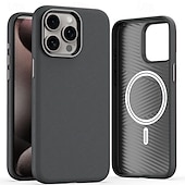Недорогие Чехлы для iPhone-телефон Кейс для Назначение iPhone i16 15 14 Pro Max Plus 13 12 Pro Max Кейс на заднюю панель С Магсейф Поддержка беспроводной зарядки Защита от удара Ретро ТПУ Кожа PU