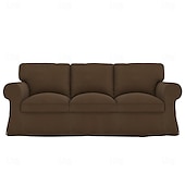 baratos Cobertura de Sofa-Capa de Sofá Cor Sólida Capas Acolchoadas em Veludo