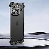 economico Cover per iPhone-telefono Custodia Per iPhone 15 Pro Max Plus iPhone 14 13 12 Pro Max Plus Custodia paraurti senza cornice Staccabile Protezione per obiettivo della fotocamera Resistente agli urti Placcatura Metallo