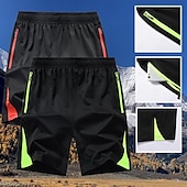 billiga Vardagsshorts-Herr Svett shorts Shorts Casual shorts Lappverk Snörning Elastisk midja Färgblock Komfort Andningsfunktion Kort Utomhussport Dagligen Löpning Elegant Ledigt Svart / röd Svart Microelastisk