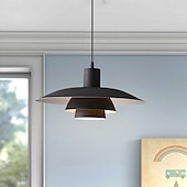 cheap Pendant Lights-LED Pendant Light  Kitchen Island Pendant Lamp 1-Light 30/38 cm Single Design  E27 Metal Painted Finishes Modern Nordic Style Bedroom Office 110-240V