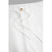 economico Vacanza-Per uomo Pantaloni di lino Pantaloni Pantaloni estivi Pantaloni da spiaggia Tasca frontale Gamba dritta Liscio Comfort Traspirante Informale Giornaliero Per eventi Di tendenza Originale Bianco Blu