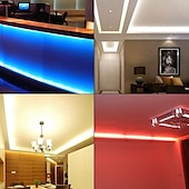 billige vanntette stripelys-led utendørs stripe lys ac220v vanntett ip67 lys stripe eu plug fleksibel tau lys 5050 60 led/m høy lysstyrke egnet for innendørs og utendørs kommersiell belysning dekorasjon inkludert installat